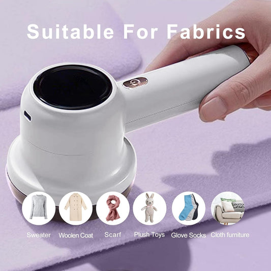 Electric Fabric Shaver & Lint Remover, USB Rechargeable with 2 Replacement Heads for Clothes