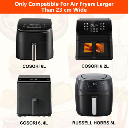 9inch/23cm Silicone Air Fryer Liners, Compatible with COSORI & Russell Hobbs, 5 Pack
