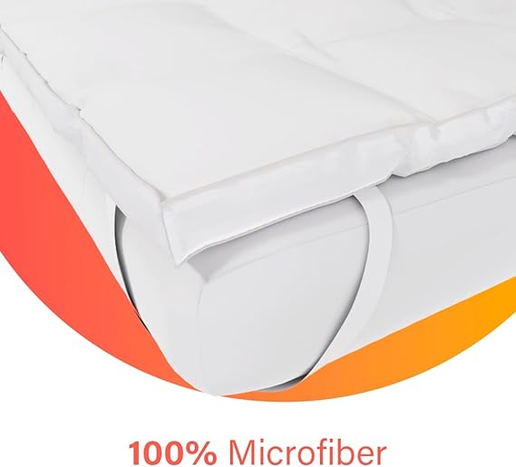Emma Microfiber Mattress Topper - Single, White | Ultimate Comfort & Temperature Control