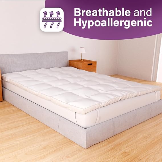 Emma Microfiber Mattress Topper - Single, White | Ultimate Comfort & Temperature Control